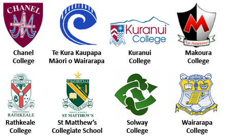 Chanel College, Te Kura Kaupapa Māori o Wairarapa, Kuranui College, Makoura College, Rathkeale College, St Matthew's Collegiate School, Solway College, Wairarapa College